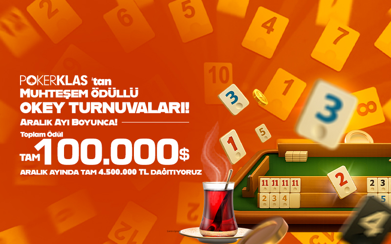 Okey Turnuvaları 100.000$ Ödüllü
